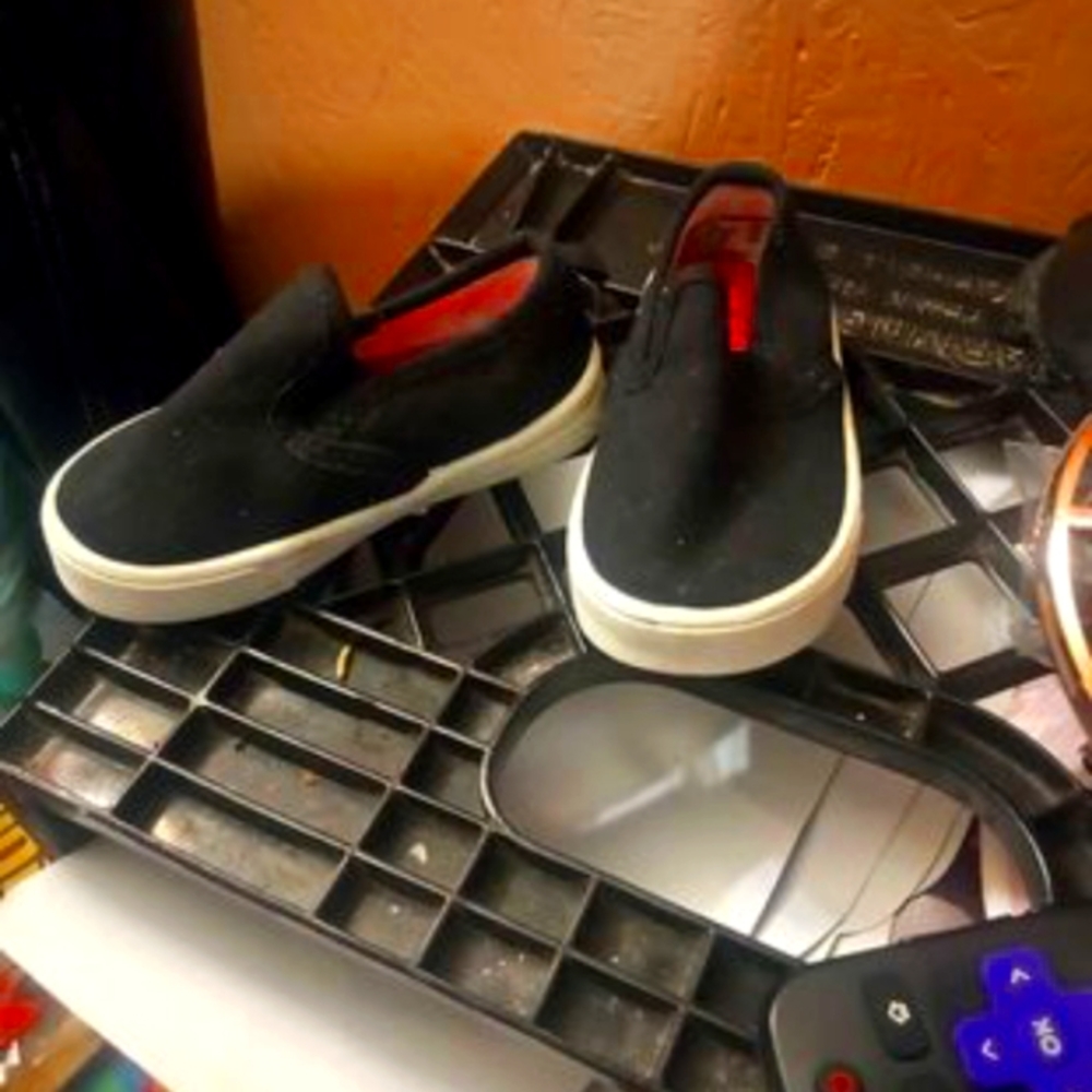 Wonder nation black slip on shoes for toddlers size 5